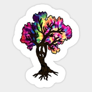 Hippie Peace Tree Sticker